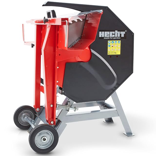 Eine Wippsäge für Brennholz mit einem 505 Millimeter Hartmetallblatt und einem 2800-Watt-Wechselstrommotor