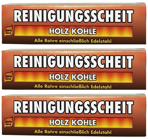 Drei Reinigungsscheite zum Entfernen von Ruß aus Holz- und Kohlefeuern