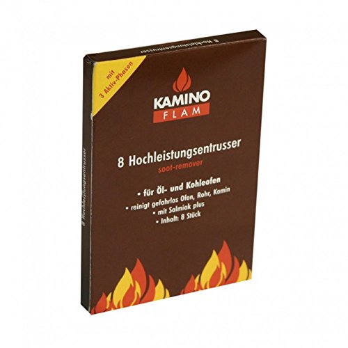Eine Packung Hochleistungs-Rußentferner für Schornsteine und Öfen